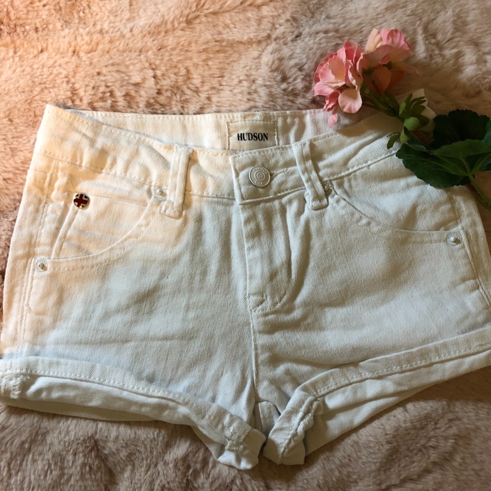 White Hudson Denim Shorts